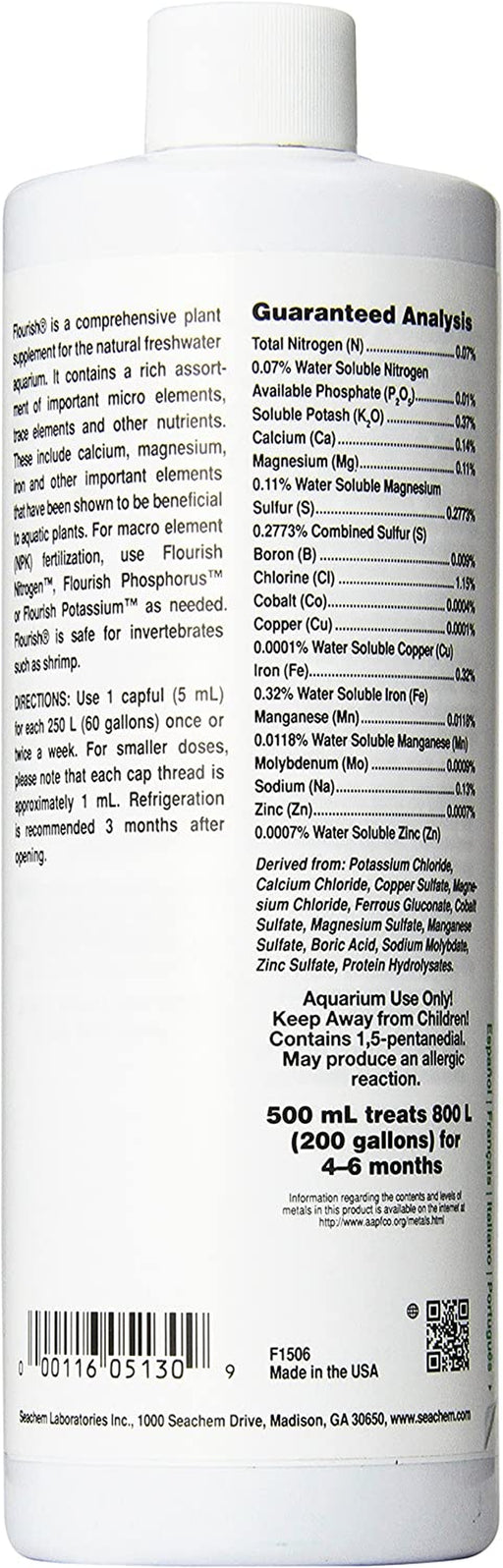 Seachem Flourish Freshwater Plant Supplement 500 Ml