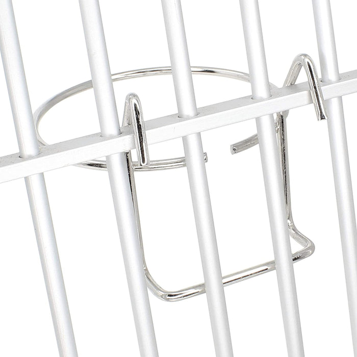 800113 5Oz Stainless Steel Hook Cup  Parrot Parrotlet Budgie Cockatiel Quaker Dove