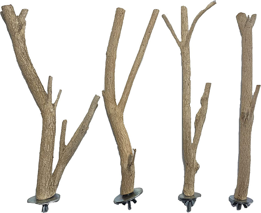 Small Bottlebrush Wood Cage Perch