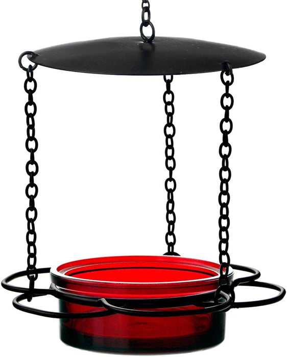 Mosaic Birds M446-200-06 Floral Bird Feeder Red
