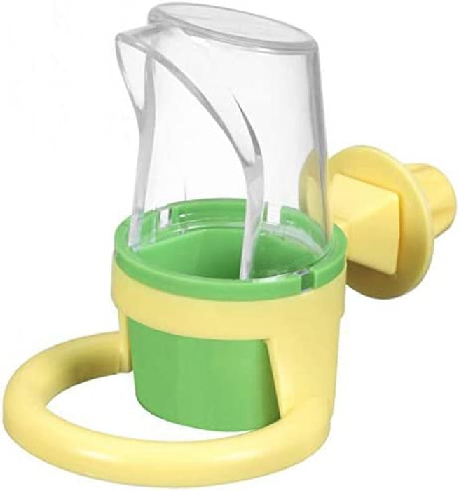 Bird Cage Clean Cup Feeder & Waterer – Small Bird Feeder Easily Attaches to Cage for Parakeets, Canaries or Similar Small Birds