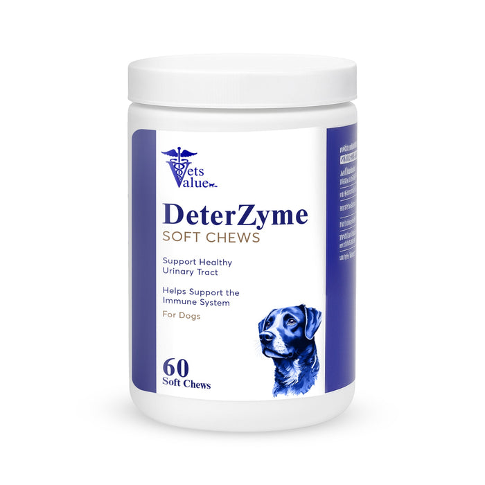 DeterZyme Stool Eating Deterrent for Dogs – 60 Soft Chews – Helps Discourage Stool Consumption – with Digestive Enzymes, Prebiotics, and Natural Herbal Blend – Supports Gut Health & Breath Freshening