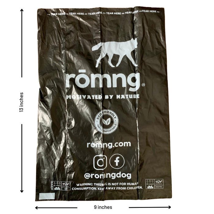 Bamboo Poop Bag Dispenser w/ 1 Compostable roll