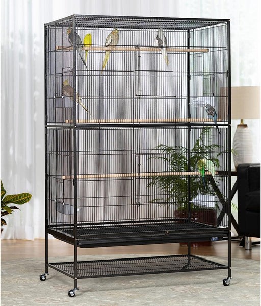 Prevue Hendryx F050 Pet Products Wrought Iron Flight Cage, X-Large, Hammertone Black