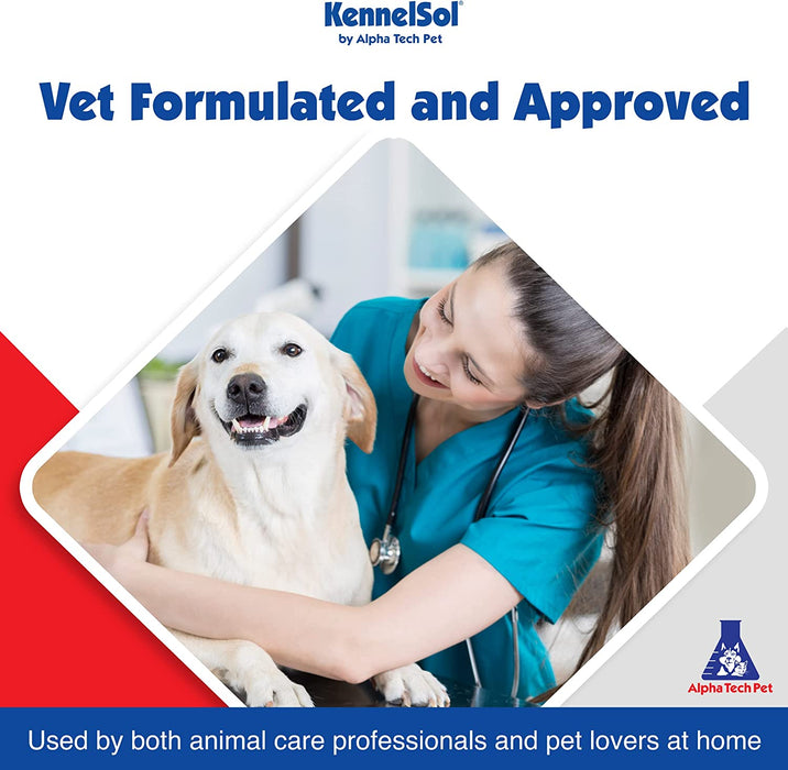 Kennelsol 1-Step Kennel Cleaner - Liquid Concentrate Disinfectant and Deodorizer, Effective against Bacteria and Viruses - 1 Pint