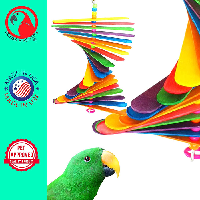 867 Big Stick Colorful Wood Chew Beak Parrot Parrotlet Budgie Macaw African Grey