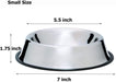 Mlife Stainless Steel Dog Bowl with Rubber Base for Small/Medium/Large Dogs, Pets Feeder Bowl and Water Bowl Perfect Choice (Set of 2)