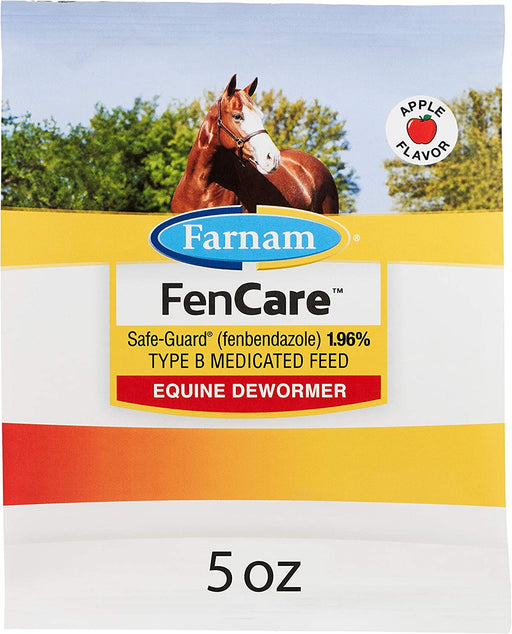 Farnam Fencare Safe-Guard (Fenbendazole) 1.96% Type B Medicated Feed Equine Dewormer 5 Ounces