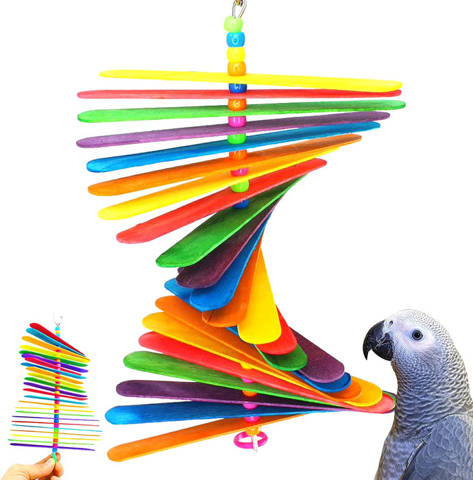 867 Big Stick Colorful Wood Chew Beak Parrot Parrotlet Budgie Macaw African Grey