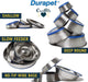 Our Pets Durapet Stainless Steel Non-Slip (Cat Food Bowl or Water Bowl) [Holds up to 1 Cup of Dry Cat Food or Wet Cat Food] Easy to Clean (Stainless Steel , 1 Cup)