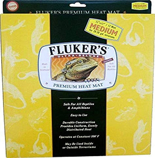 Fluker'S Premium Heat Mat for All Reptiles and Amphibians, Medium 11"X11" Black