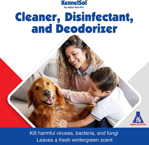 Kennelsol 1-Step Kennel Cleaner - Liquid Concentrate Disinfectant and Deodorizer, Effective against Bacteria and Viruses - 1 Pint