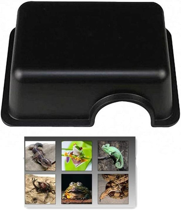 Reptile Hideout Box Small Animal Hide Cave for Snakes Lizards Leopard Gecko Rodents Spiders (S & M)